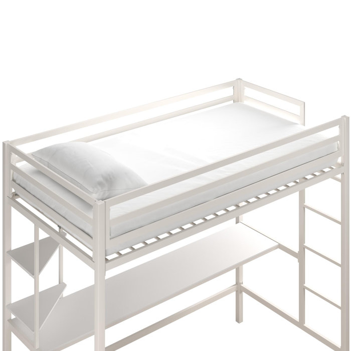 Novogratz Maxwell Metal Loft Bed with BuiltinDesk by Novogratz & Reviews Wayfair